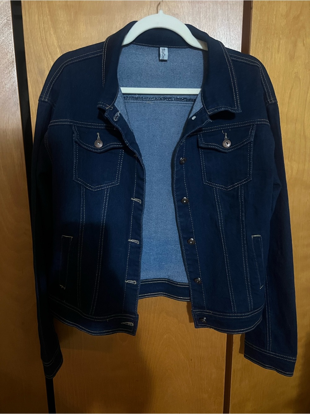 Women’s Dark Blue Denim Jacket - Classic Trucker Style
